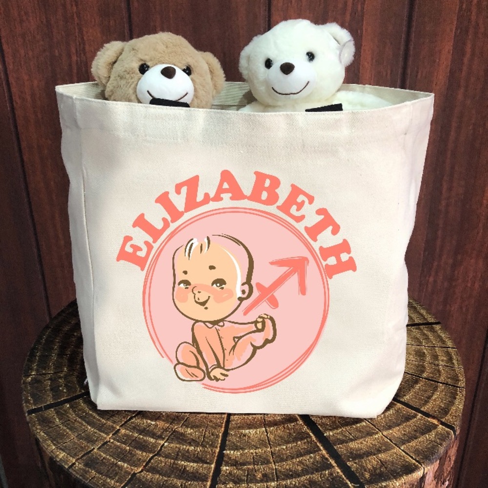 Personalized Baby Zodiac Signs Tote Bag